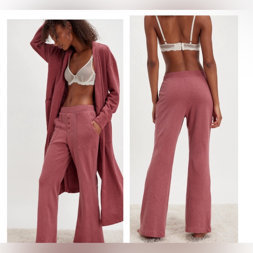 Free People Intimately Babe I'm Yours Slim Flares. Color Wine /Board